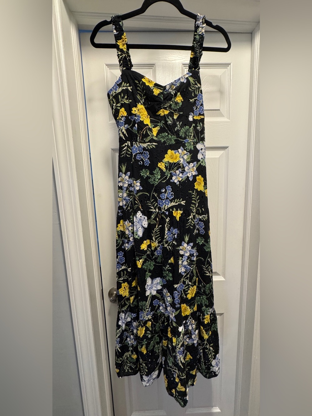Zara Midi Floral Dress - Navy - Medium - Picture 4 of 5